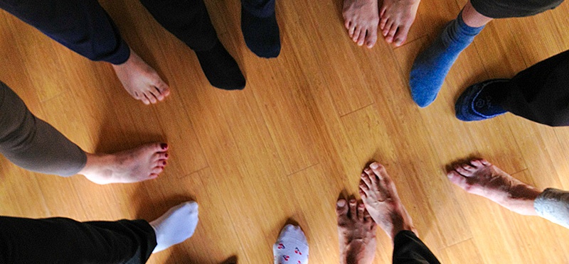 yoga feet in circle cropped